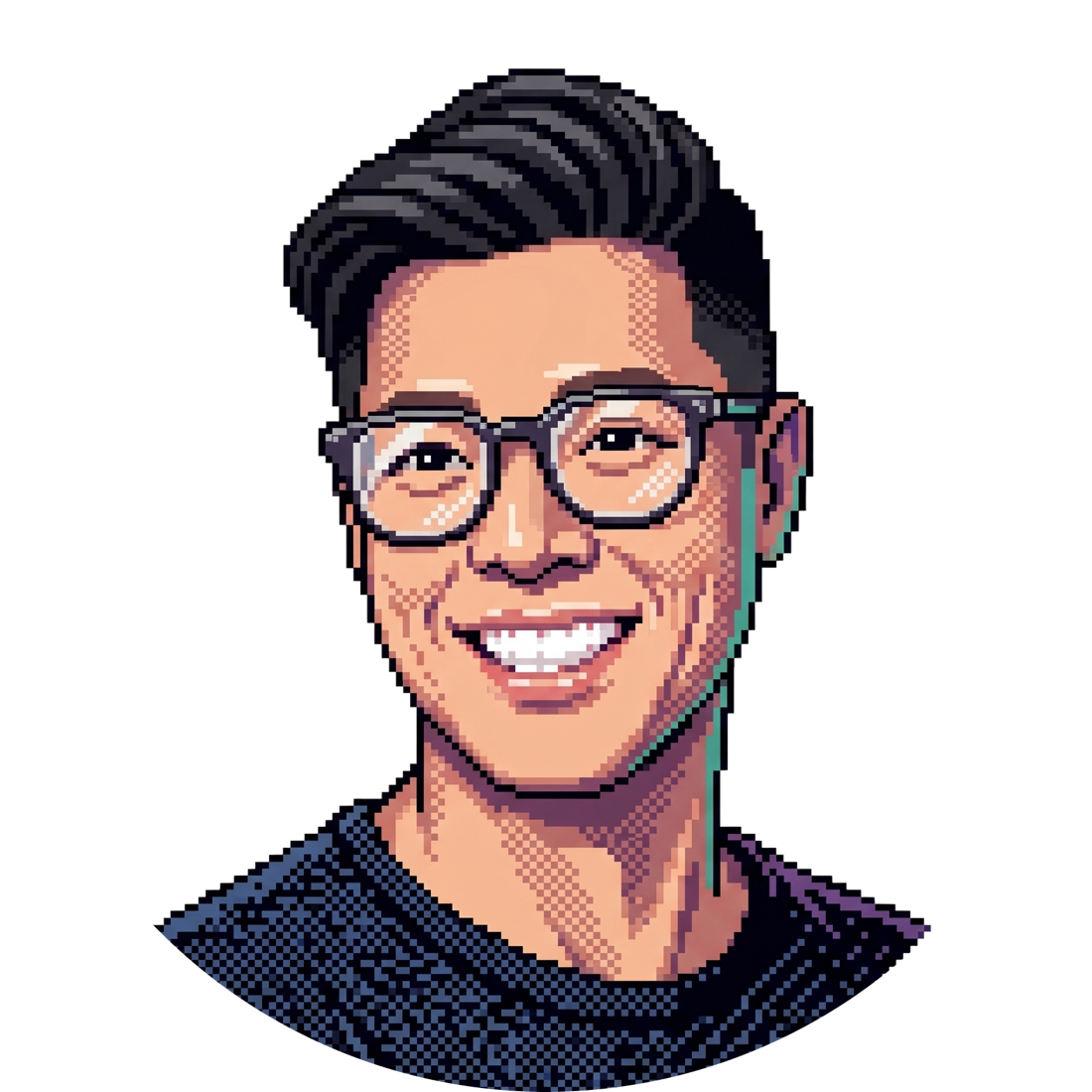 Pixel art portrait of George